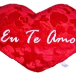 Almofada De Pelúcia Coração Com Mãos Eu Te Amo Grande 80cm