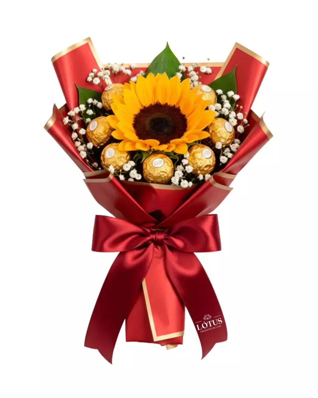 D_NQ_NP_2X_606291-MLB106227840502_022026-F Buquê Girassol Solitário com Ferrero Rocher - Imagem 1