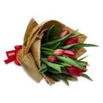 Buquê de Tulipas 10 Vermelhas Artificial