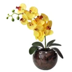 Arranjo De Flores Orquídea Toque Real Vaso Vidro