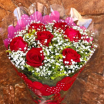 Buquê de 6 Rosas Vermelhas