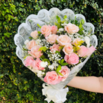 Buquê 18 Rosas Rosa bela