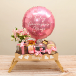 Cesta café da manhã feliz aniversário