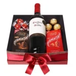 kit de vinho e chocolate especial